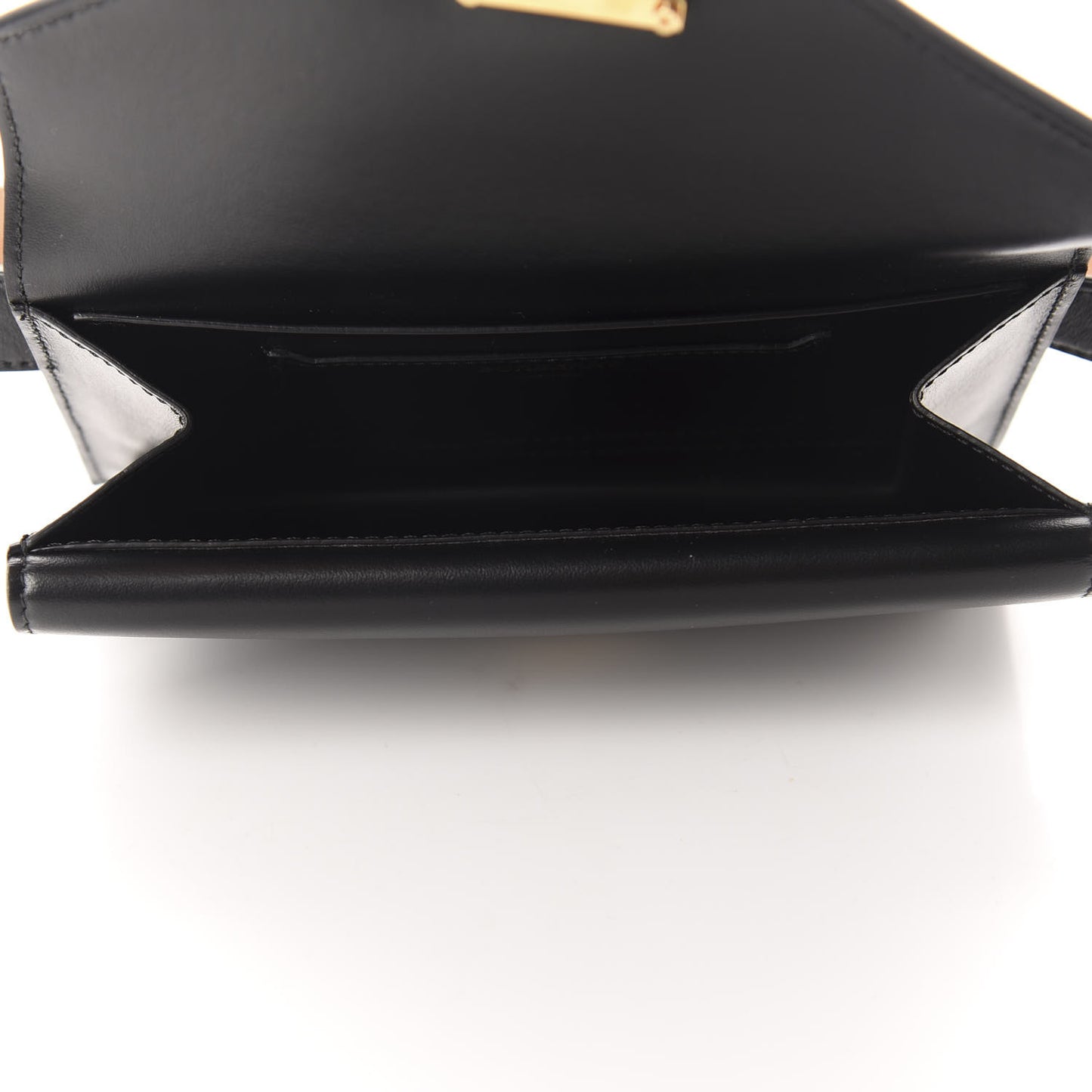 Smooth Calfskin Quilted Check TB Envelope Belt Bag Black