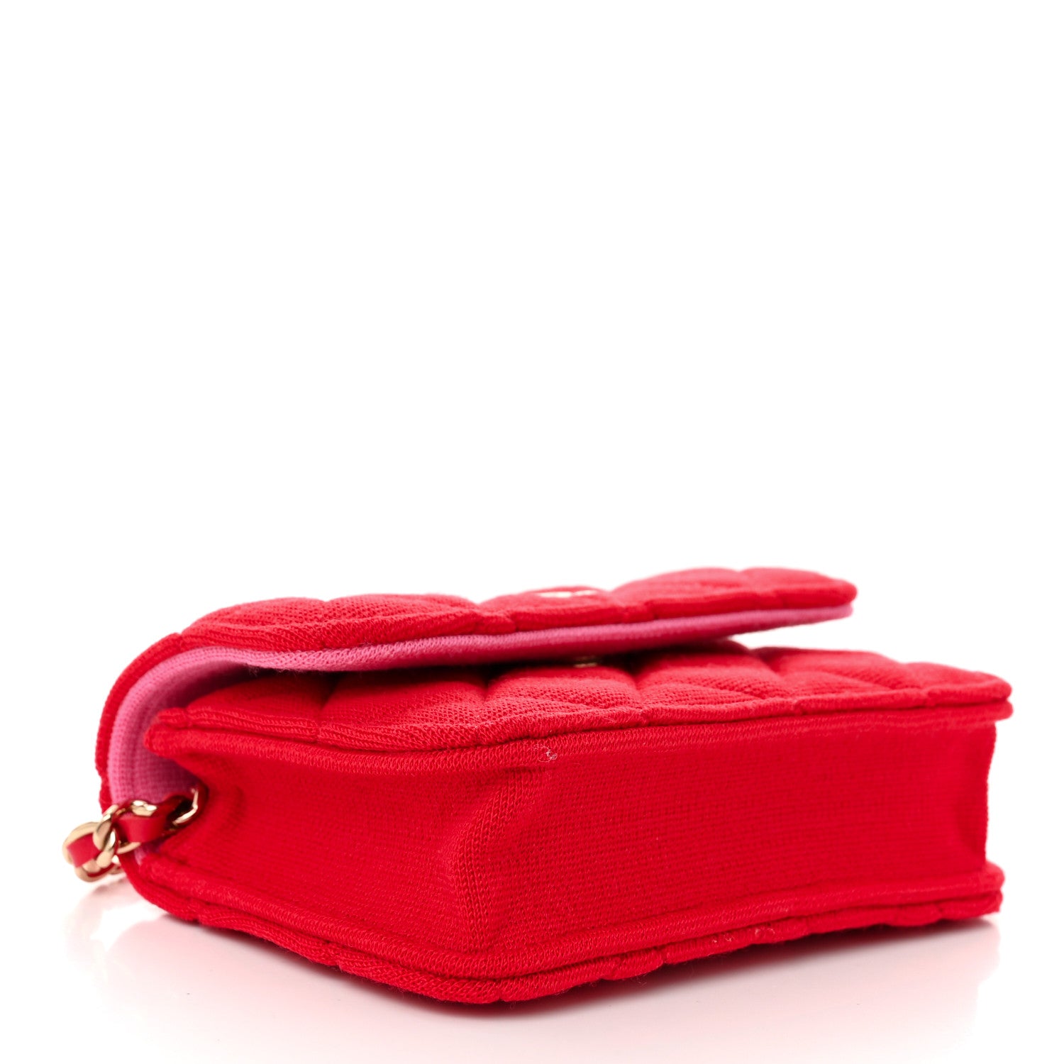 Chanel Jersey Quilted Micro Mini Flap Red 4 of 11