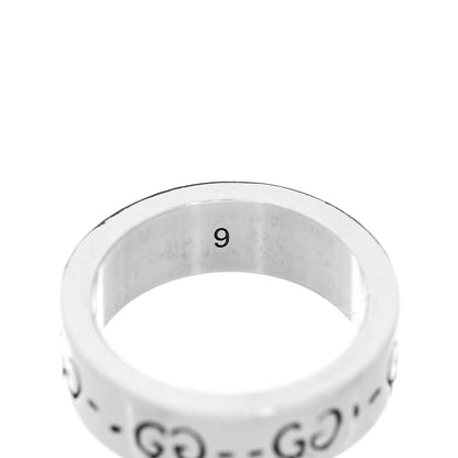 Gucci Sterling Silver Narrow GucciGhost Hamlet Skull Ring 49 4.75 5 of 5