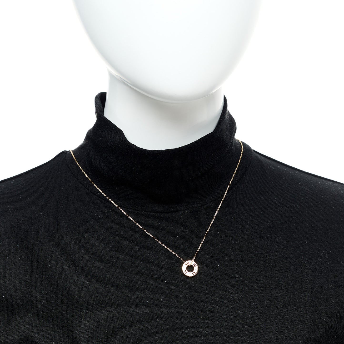18K Rose Gold Diamond Atlas Pierced Pendant Necklace