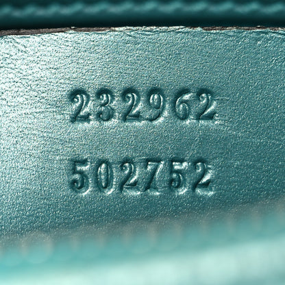Gucci Metallic Guccissima Medium GG Twins Hobo Teal 7 of 12
