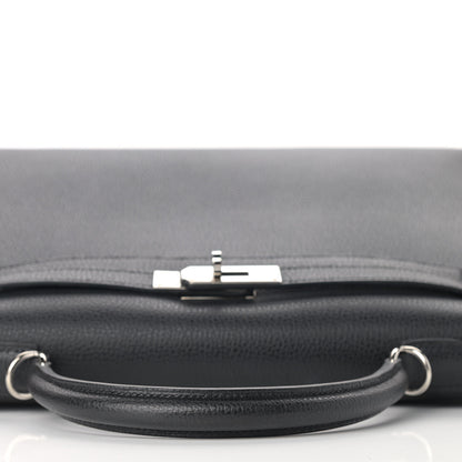 Hermes Vache Liegee Kelly Sellier 32 Black 8 of 34