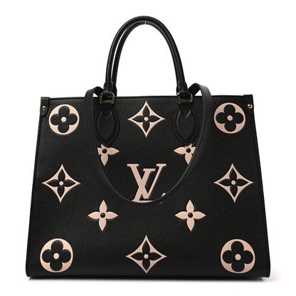 Louis Vuitton Empreinte Monogram Giant Onthego MM Black Beige 1 of 7