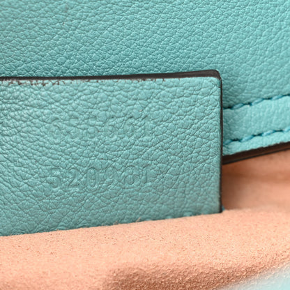 Gucci Wonka Grain Calfskin Mini Diana Tote Bag Dusty Azure Orange Fluo 7 of 10