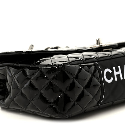 Chanel Patent Quilted Secret Label Medium Flap Black 11 of 12