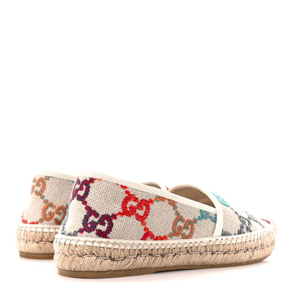 Gucci Linen Psychedelic Mini GG Monogram Espadrilles 38 Multicolor Mystic White 4 of 11