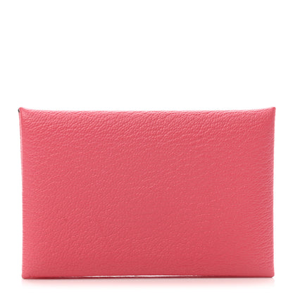 Hermes Chevre Mysore Calvi Card Case Rose Lipstick 1 of 7