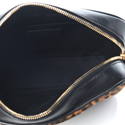 Saint Laurent Calfskin Leopard Print Monogram Lou Camera Bag Black 5 of 8
