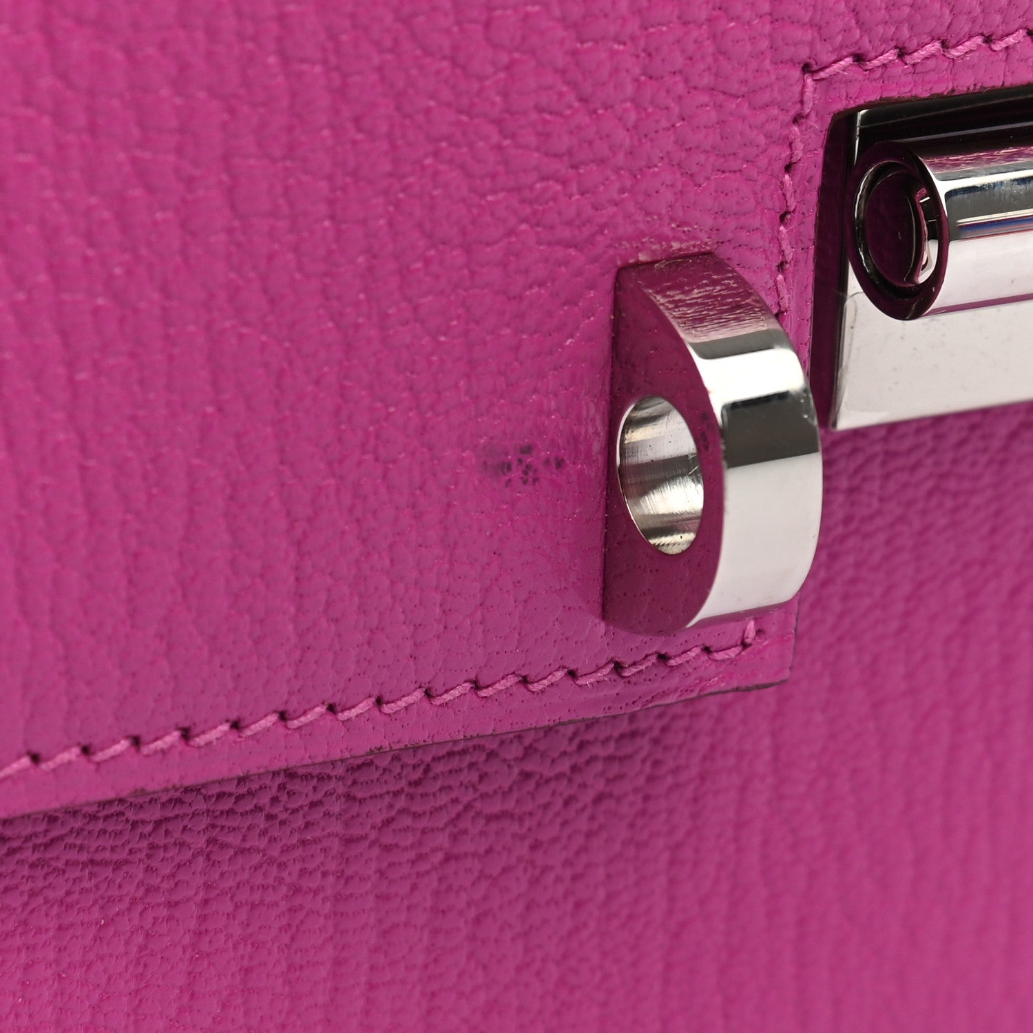 Hermes Chevre Mysore Verrou Clutch Magnolia 5 of 11