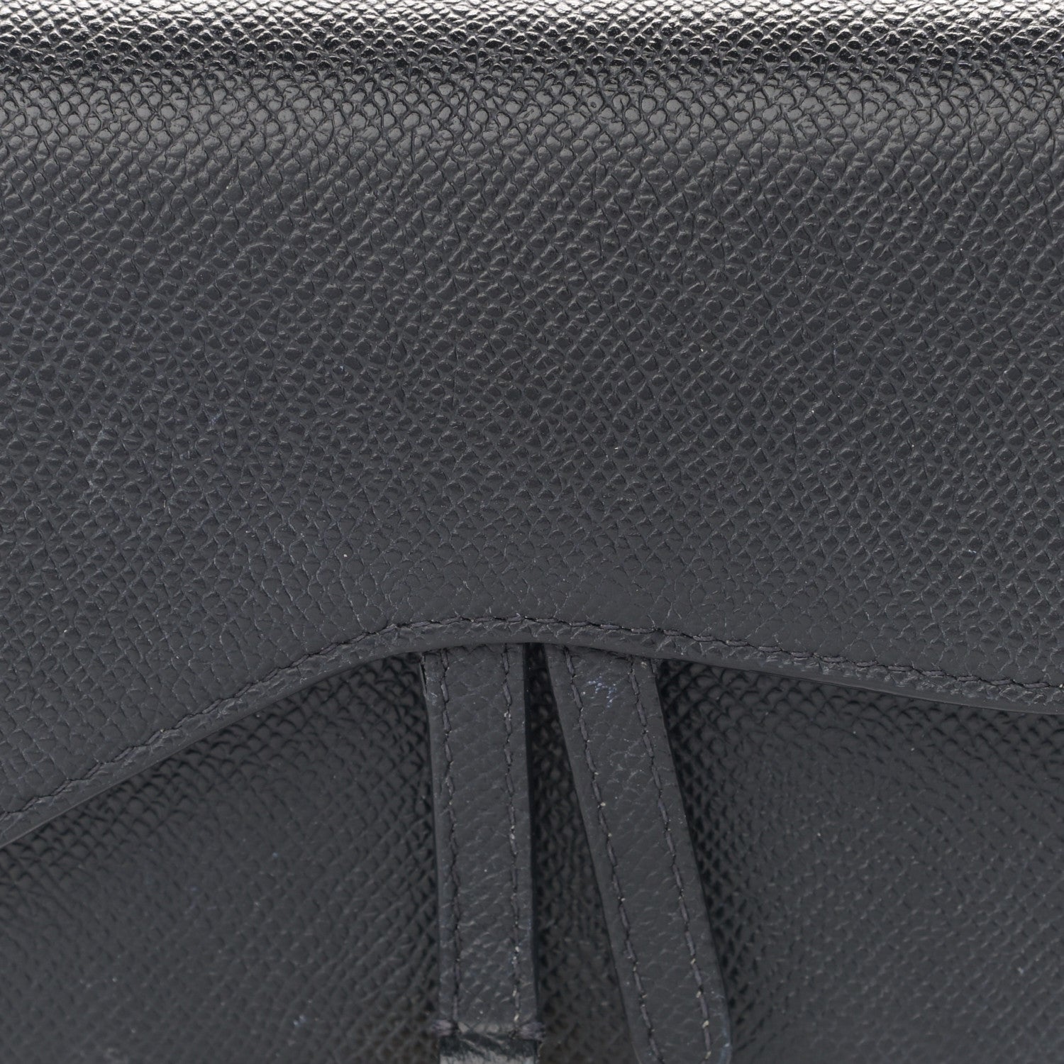 Christian Dior Grained Calfskin Saddle Belt Bag Black 8 of 13