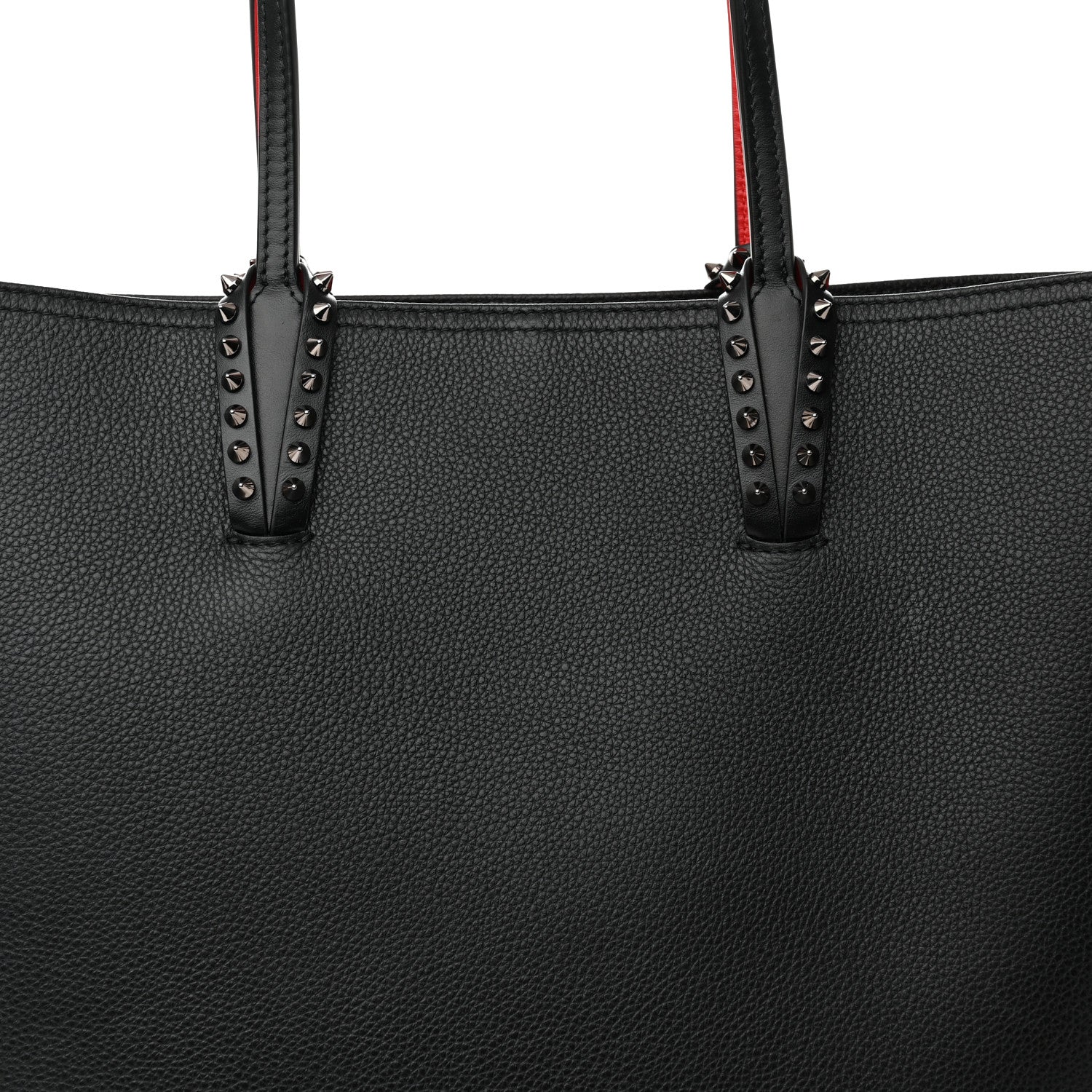 Christian Louboutin Calfskin Spikes East West Cabata Tote Black 9 of 11