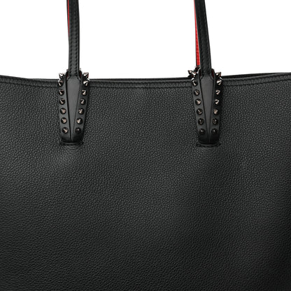 Christian Louboutin Calfskin Spikes East West Cabata Tote Black 9 of 11