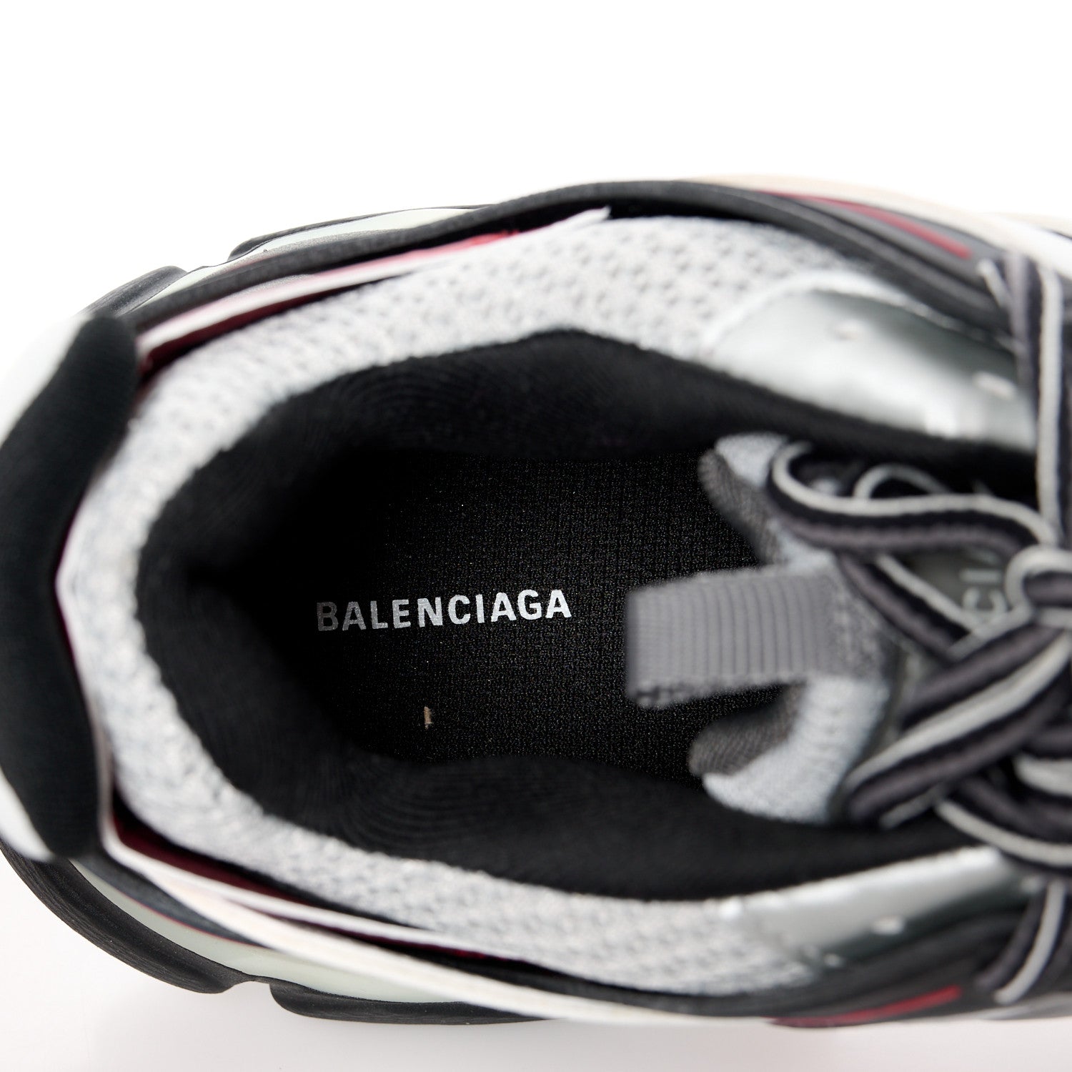 Balenciaga Rubber Mesh Bi-Color Mens Track.2 Open Sneakers 41 Red Gray 7 of 9