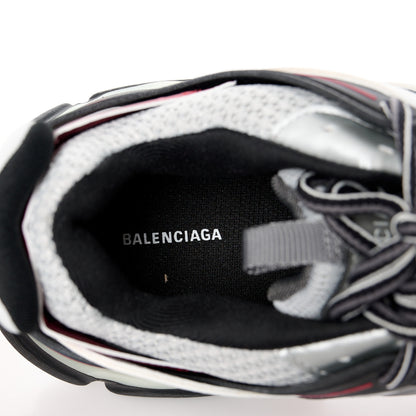 Balenciaga Rubber Mesh Bi-Color Mens Track.2 Open Sneakers 41 Red Gray 7 of 9