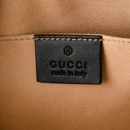 Gucci Calfskin Matelasse Small GG Marmont Chain Shoulder Bag Black 6 of 7