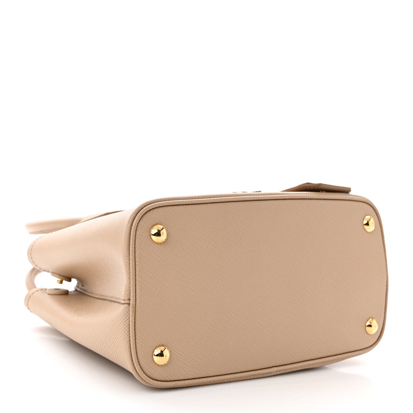 Saffiano Cuir Mini Double Bag Cammeo