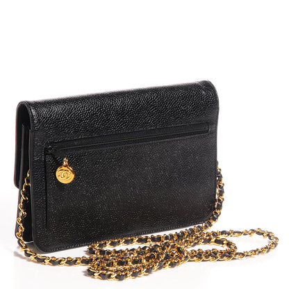 Chanel Caviar Timeless CC Wallet on Chain WOC Black 3 of 9