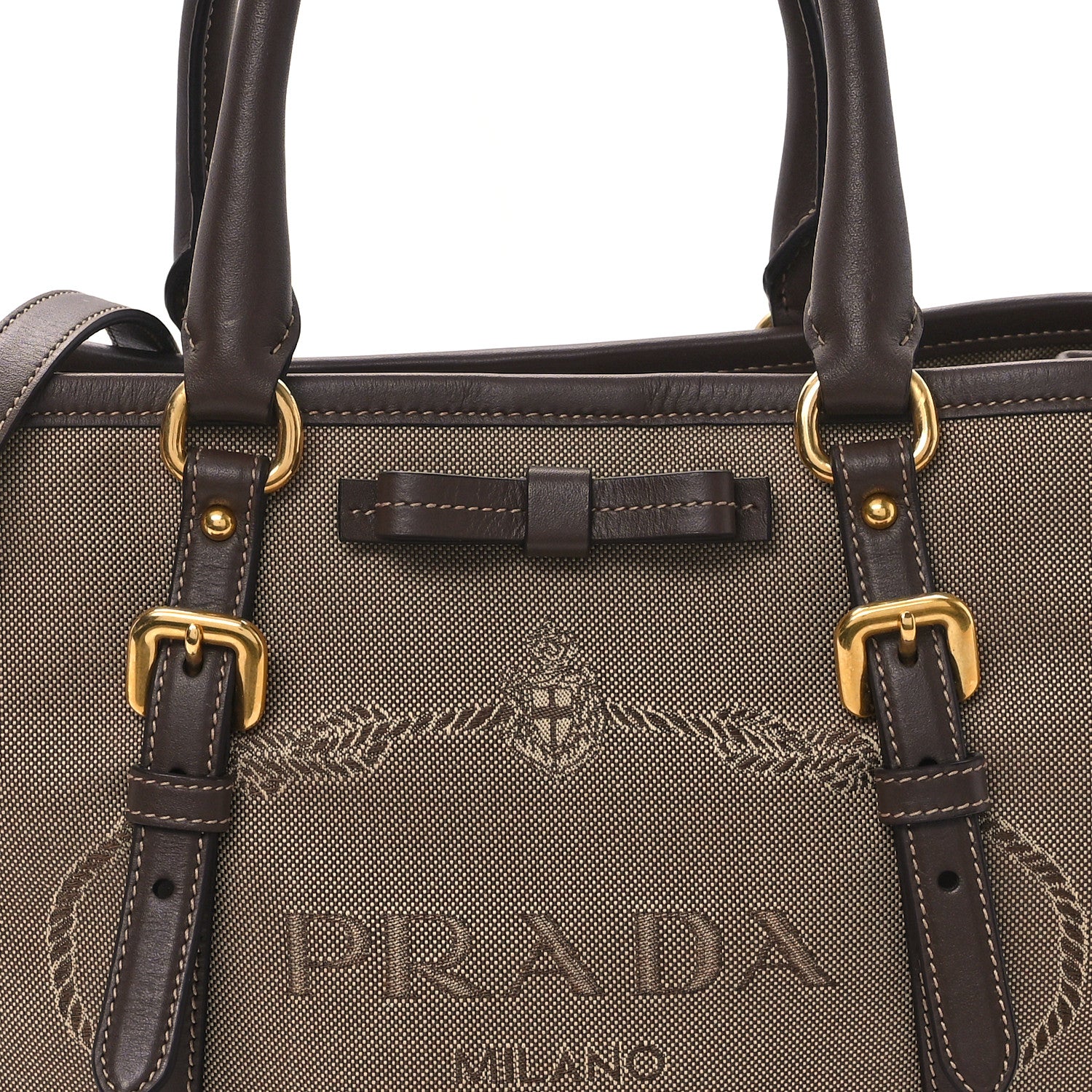 Prada Jacquard Logo Tote Corda Bruciato 7 of 11