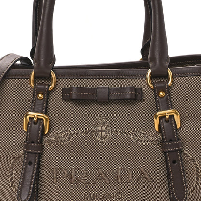 Prada Jacquard Logo Tote Corda Bruciato 7 of 11