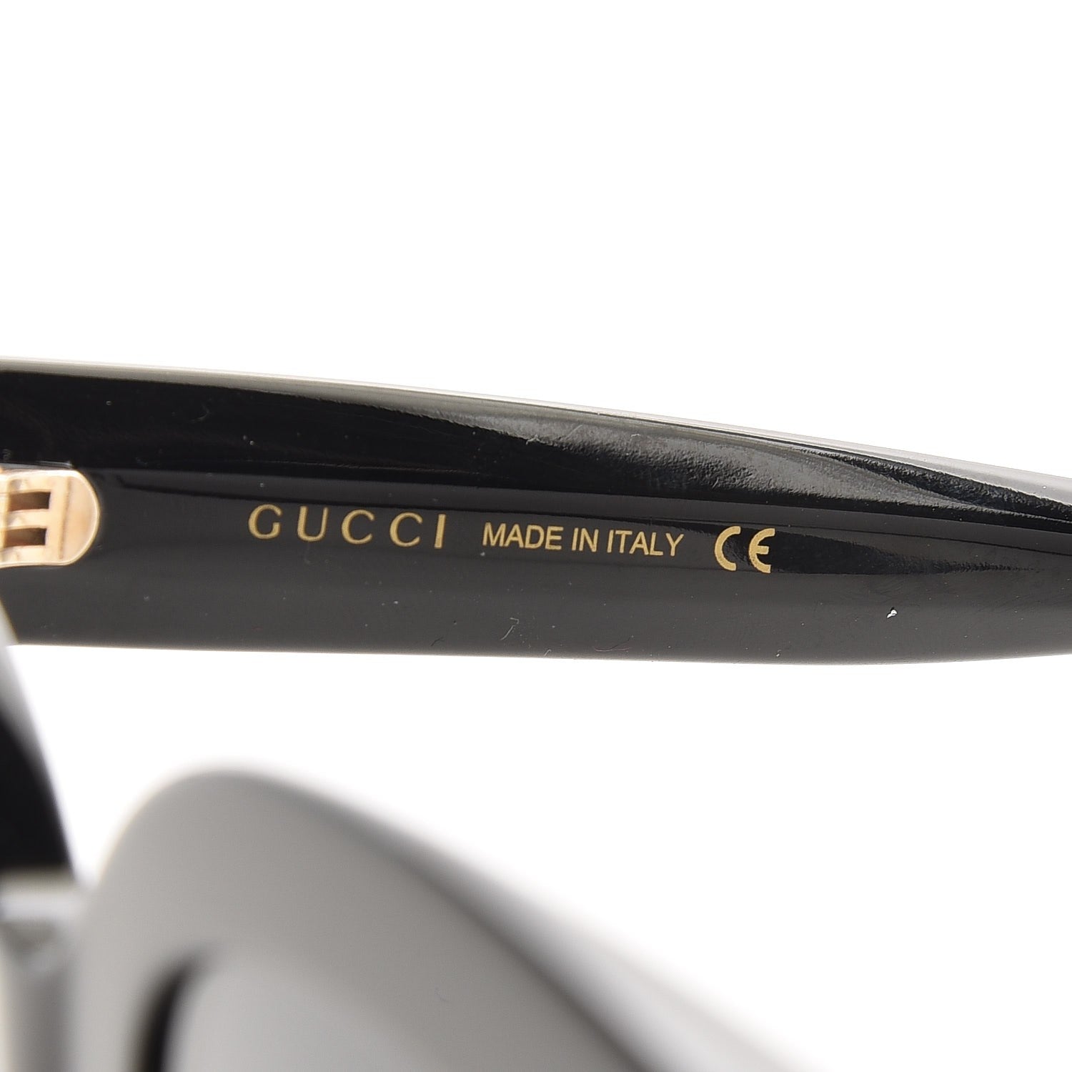 Gucci Round Frame Star Sunglasses GG0208S Black 5 of 9