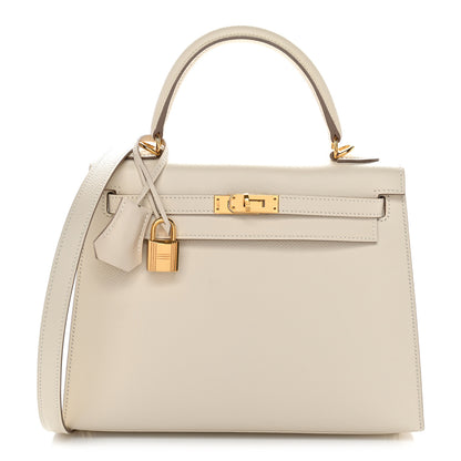Hermes Epsom Kelly Sellier 25 Craie 1 of 11