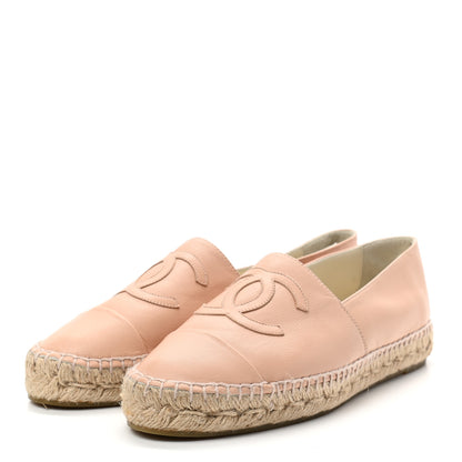 Chanel Lambskin CC Espadrilles 40 Nude 3 of 9