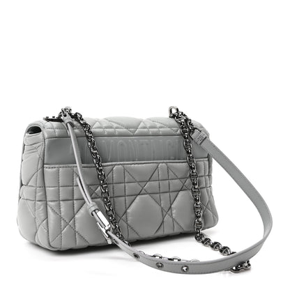 Christian Dior Calfskin Macrocannage Medium Caro Bag Iron Grey 3 of 10