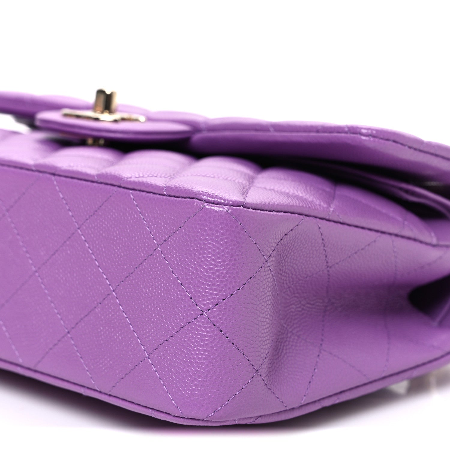 Chanel Caviar Quilted Small Double Flap Purple 10 of 10