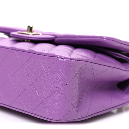Chanel Caviar Quilted Small Double Flap Purple 10 of 10