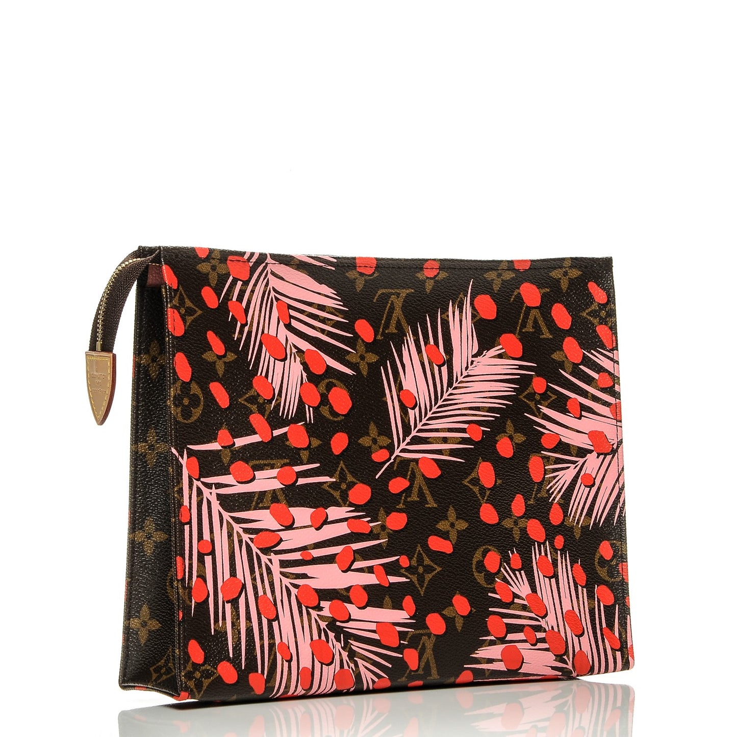 Monogram Jungle Dots Toiletry Pouch 26 Sugar Pink Poppy