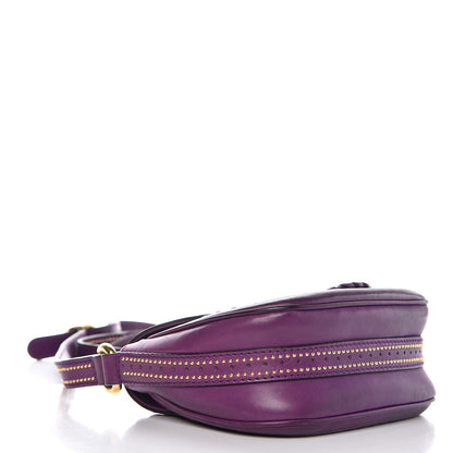 Gucci Calfskin Small Snaffle Bit Shoulder Bag Purple 4 of 14
