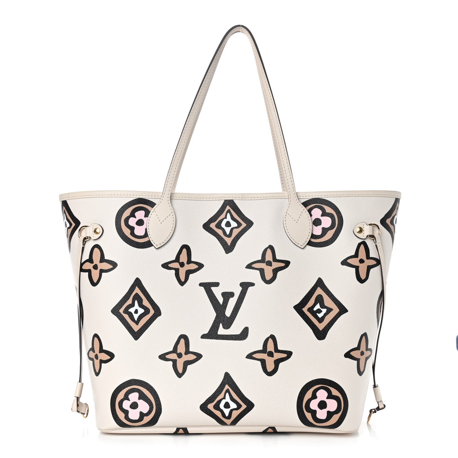 Louis Vuitton Monogram Giant Wild At Heart Neverfull MM Creme 1 of 9