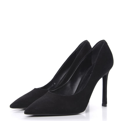 Louis Vuitton Suede Rendez Vous Pumps 37 Black 3 of 10