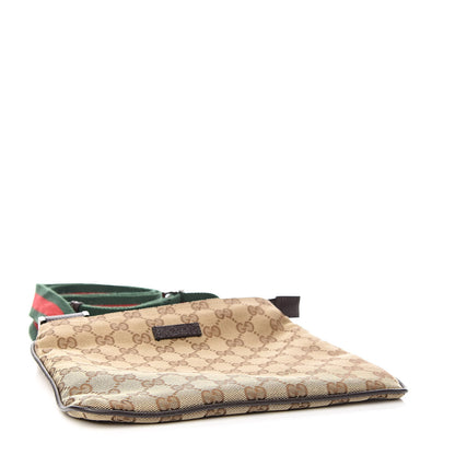 Gucci Monogram Web Medium Flat Messenger Bag Brown 4 of 12