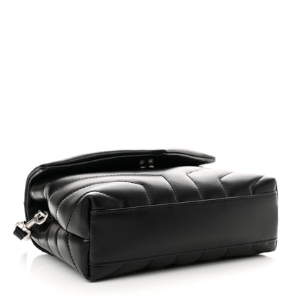 Saint Laurent Calfskin Y Quilted Monogram Toy Loulou Crossbody Bag Black 4 of 13