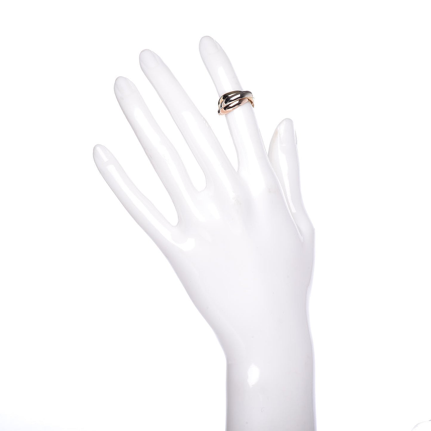 18K Pink Yellow White Gold Classic Les Must De Trinity Ring 48 4.5