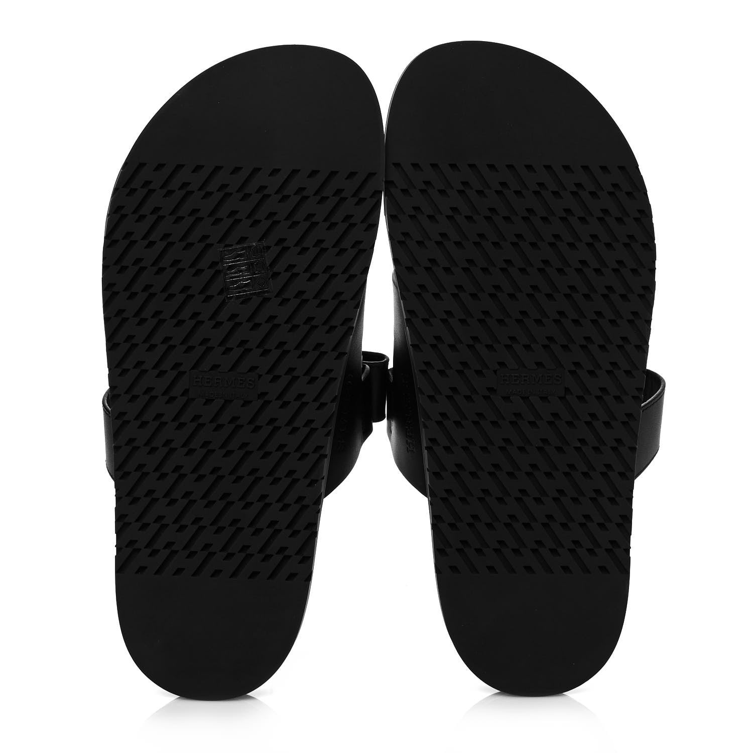 Hermes Calfskin Womens Chypre Sandals 40 Black 5 of 8