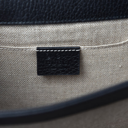 Gucci Dollar Calfskin Small Interlocking G Shoulder Bag Black 10 of 12