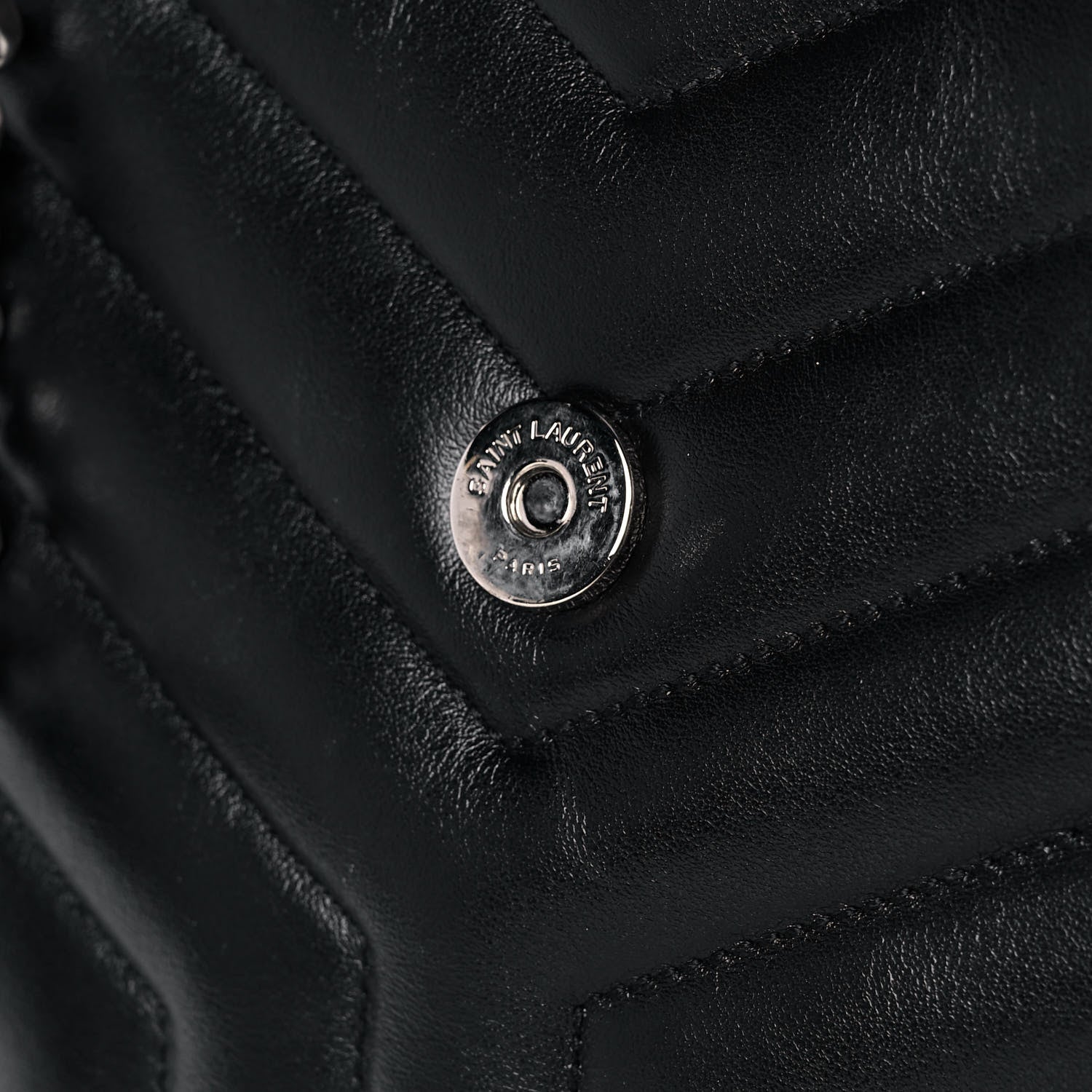 Saint Laurent Calfskin Y Quilted Monogram Large Loulou Shopper Black 12 of 13