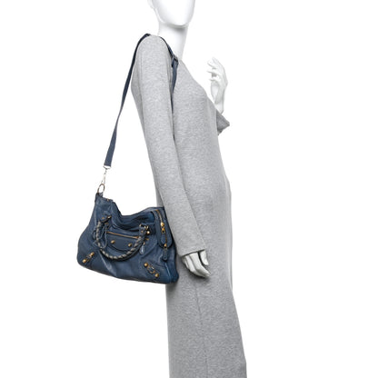 Balenciaga Agneau Giant 12 Gold Hardware Town Bleu Persan 2 of 13