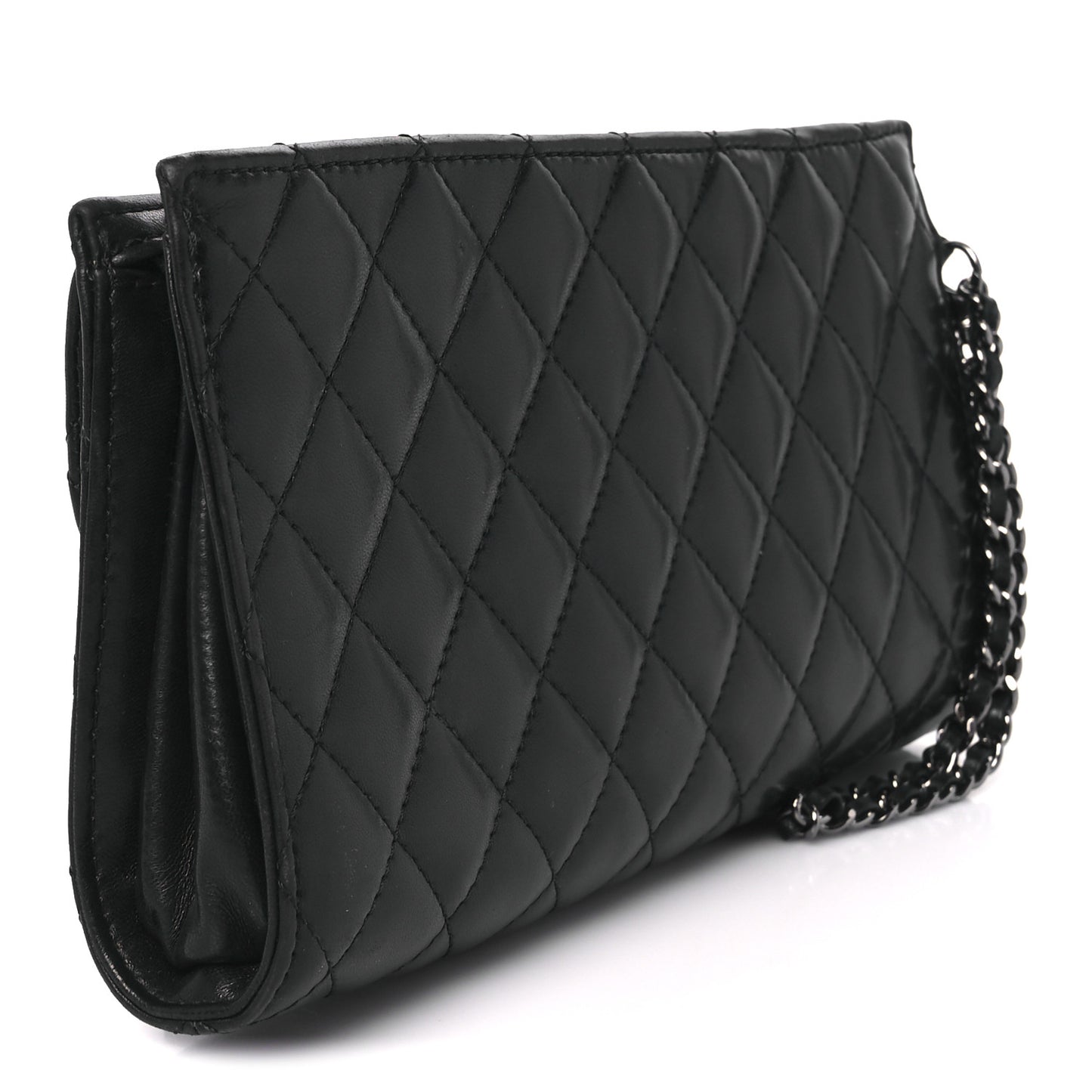 Lambskin Mineral Nights Pochette Wristlet Black
