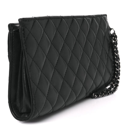 Chanel Lambskin Mineral Nights Pochette Wristlet Black 3 of 10