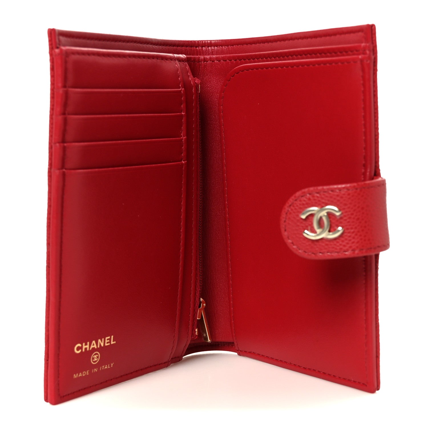 Chanel Caviar Quilted Passport Holder Red 6 of 10