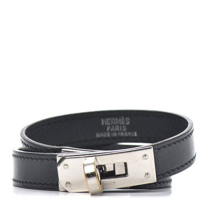 Hermes Chamonix Kelly Double Tour Bracelet T3 Black 1 of 5