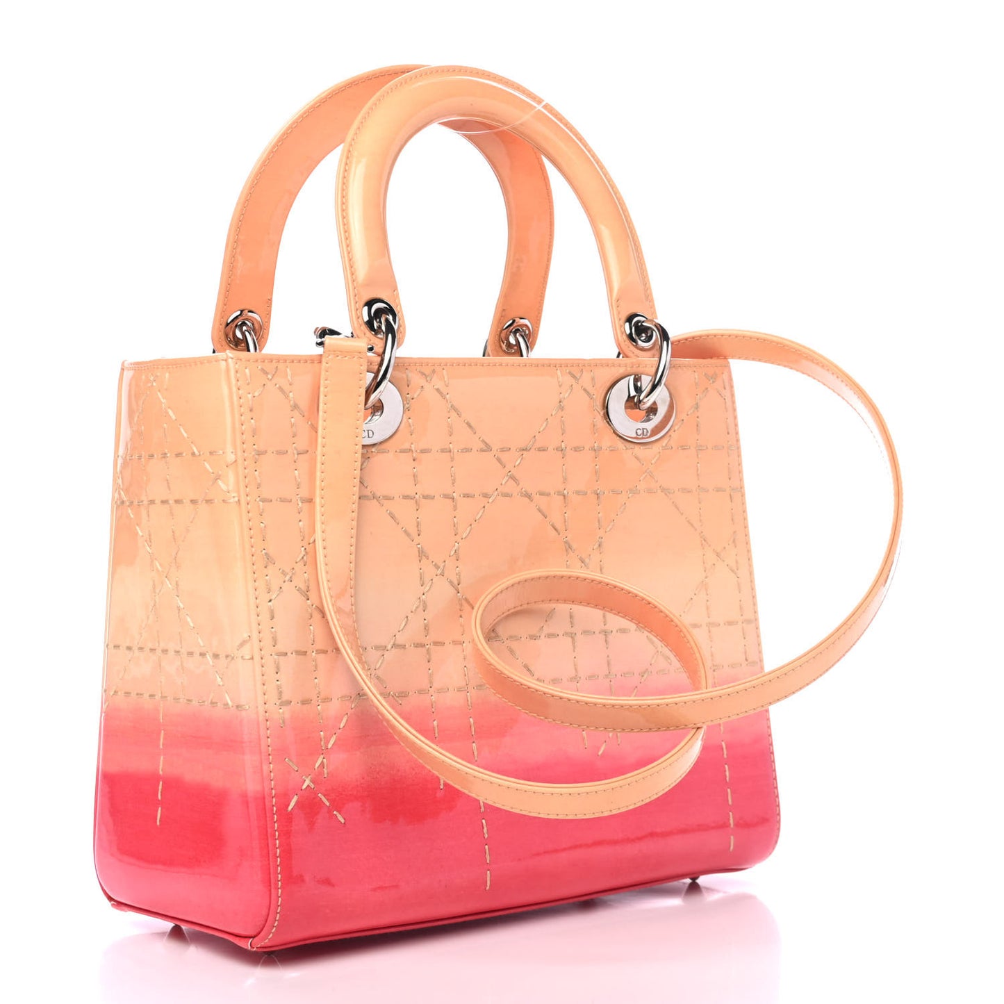 Patent Cannage Gradient Medium Lady Dior
