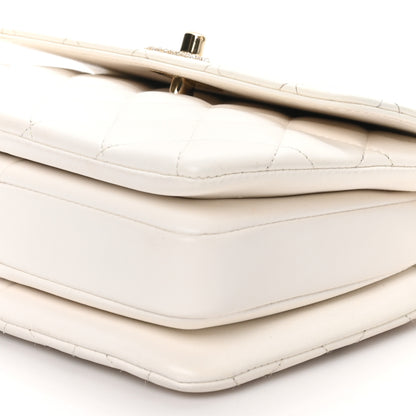 Chanel Lambskin Crystal Quilted Mini Trendy CC Dual Handle Flap Bag White 10 of 10