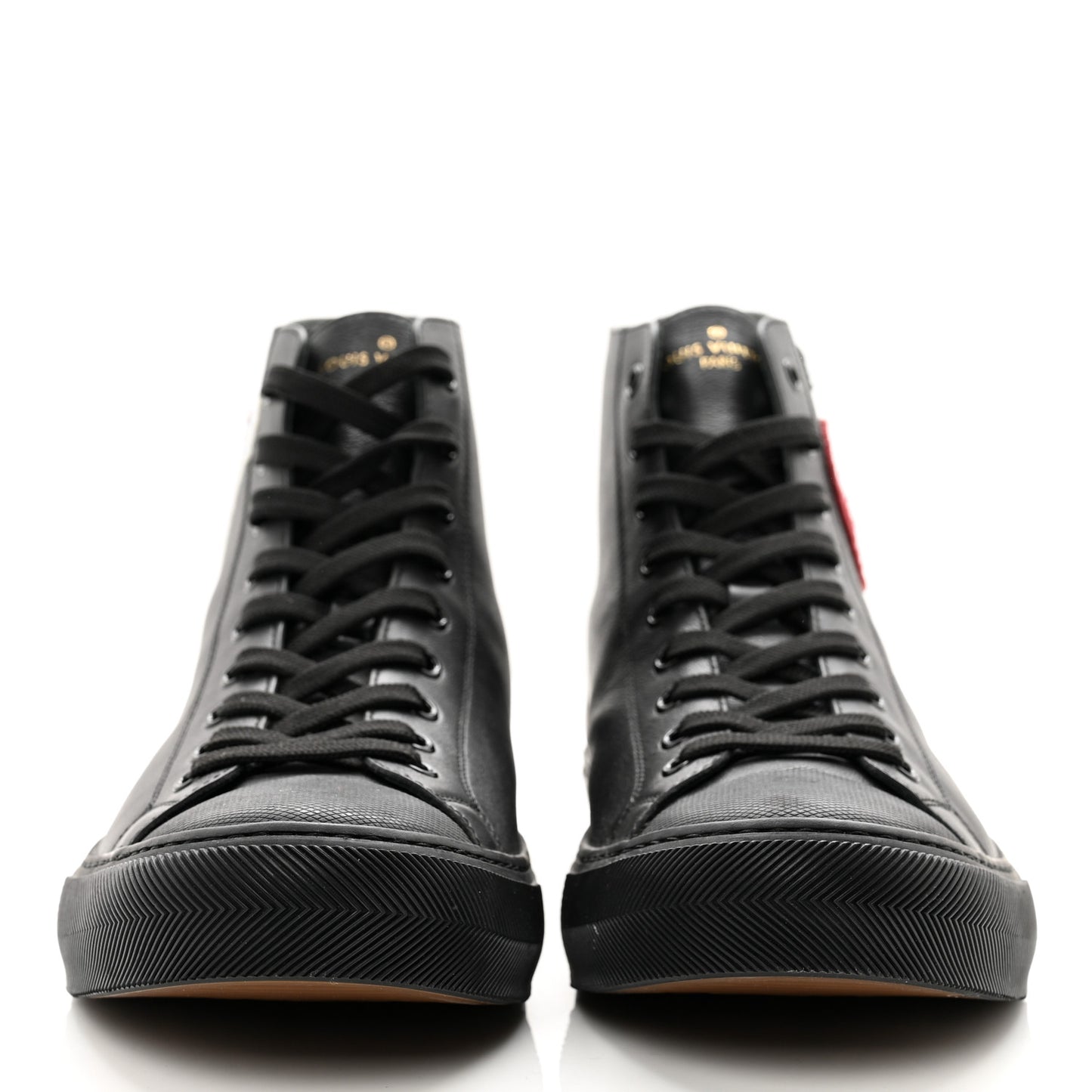 Calfskin LV League Tattoo Sneaker Boots 8 Black
