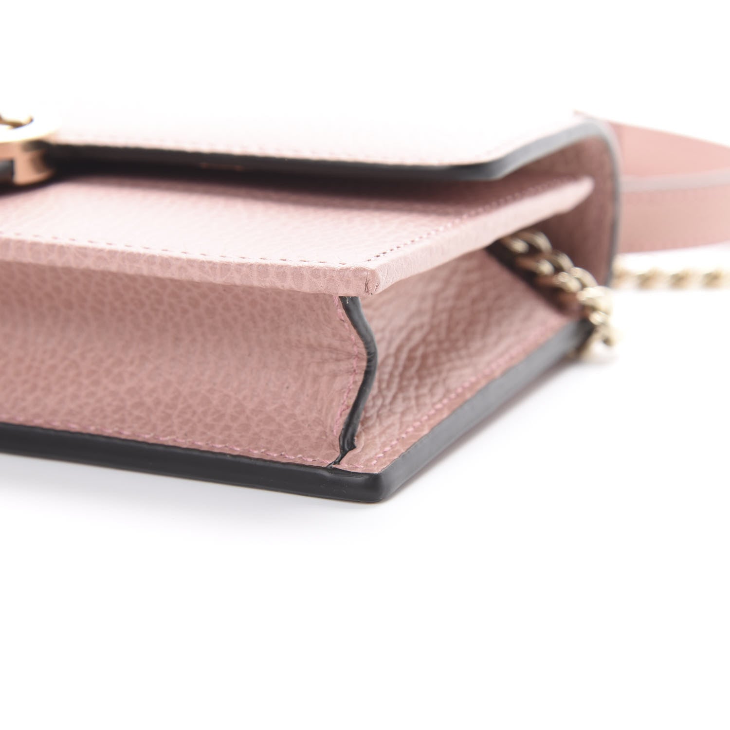 Gucci Dollar Calfskin Interlocking G Chain Wallet Soft Pink 9 of 10