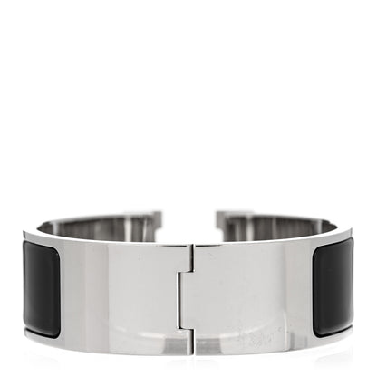 Hermes Enamel Wide Clic Clac H Bracelet PM Black 3 of 4