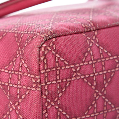 Christian Dior Coated Canvas Cannage Print Cherie Tote Pink 11 of 12
